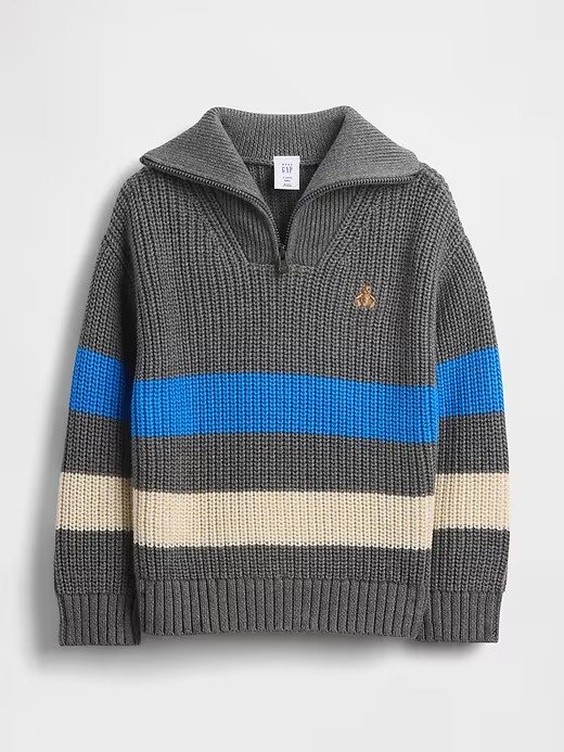 小童¼拉链毛衣