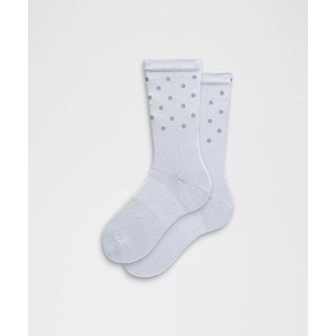 Power Stride 反光男士中筒袜 波点