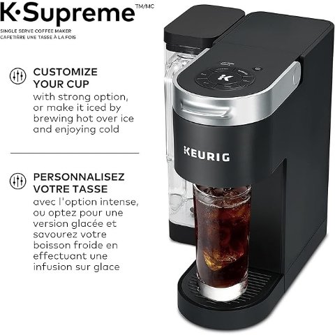 Keurig史低！一键咖啡自由K-Supreme 咖啡机 黑色