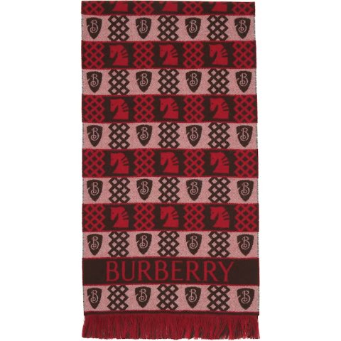 Chess Fair Isle 羊毛围巾 红棕色