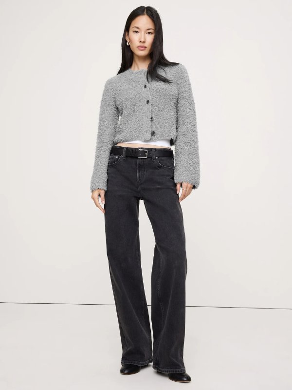 Curly 美利奴羊毛混纺开衫