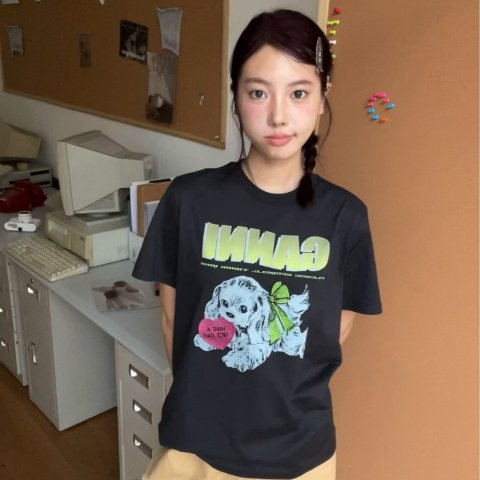 可爱狗狗短袖T恤