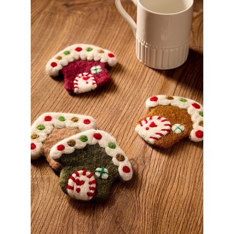 羊毛杯垫 4件套