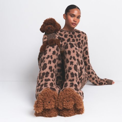 DOG SLIPPER 泰迪狗棕色拖鞋 