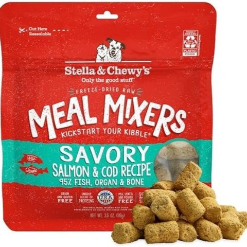 Stella & Chewy’s 冻干生食拌粮｜三文鱼&鳕鱼肉粒｜无谷高蛋白｜99g