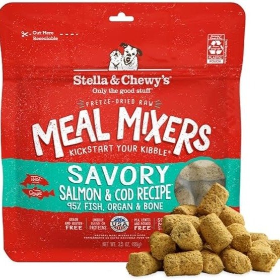 Stella & Chewy’s 冻干生食拌粮｜三文鱼&鳕鱼肉粒｜无谷高蛋白｜99g