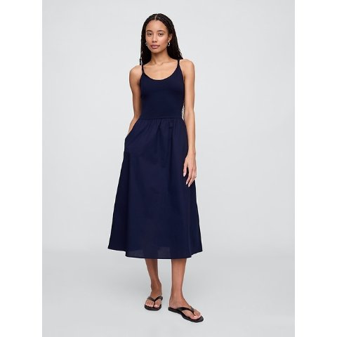 Twist-Strap 中长连衣裙