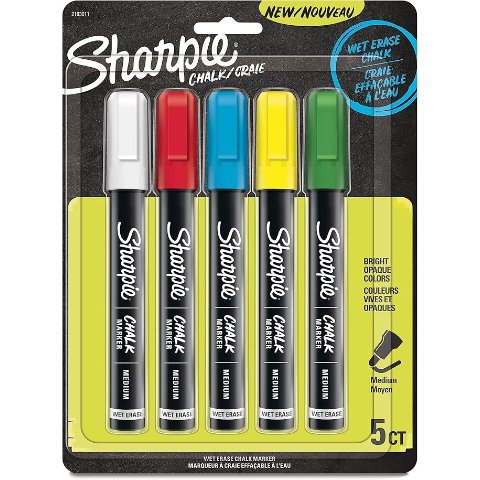 Sharpie 彩色粉笔笔 5支