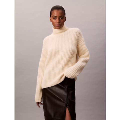 羊毛混纺高领毛衣