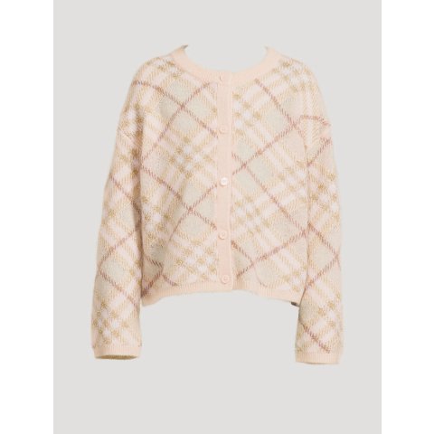 Check 羊驼丝混纺开衫