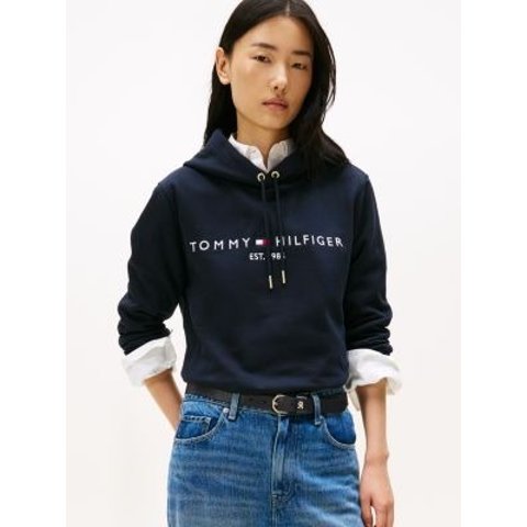 刺绣徽标连帽衫