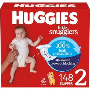 Huggies点击$7 Coupon!Huggies Little Snugglers 尿裤 2号 148片