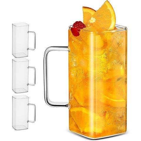 LUXU耐热玻璃杯 硼硅酸盐 4个装