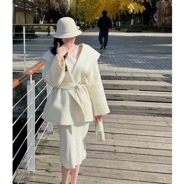  Max Mara Rea 羊毛腰带大衣