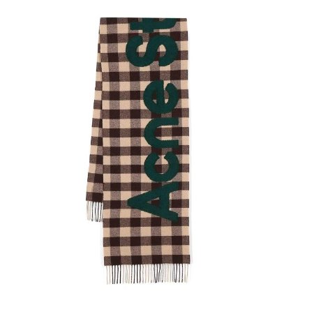 Acne Studios特别有氛围感Acne Studios 格纹围巾 标志贴