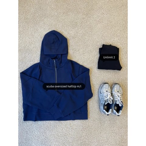 Scuba 宽松连帽拉链卫衣