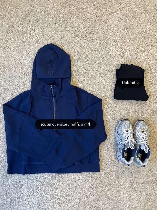 Scuba 宽松连帽拉链卫衣