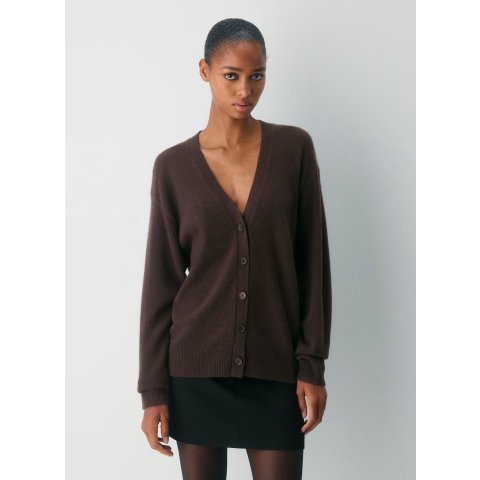 Feather 羊绒V领开衫