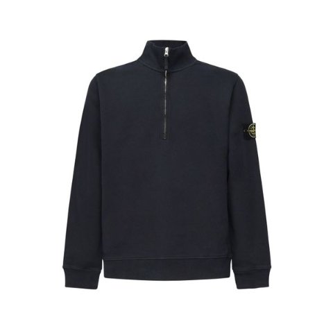 Logo Patch 半拉链卫衣