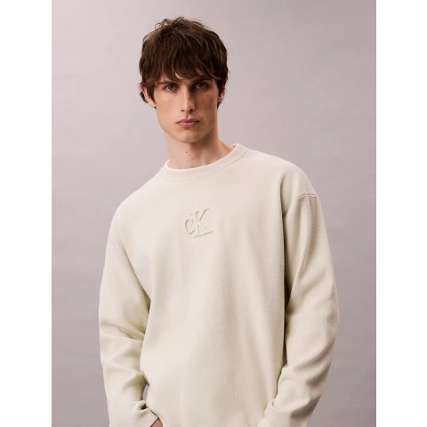 浮雕徽标针织衫