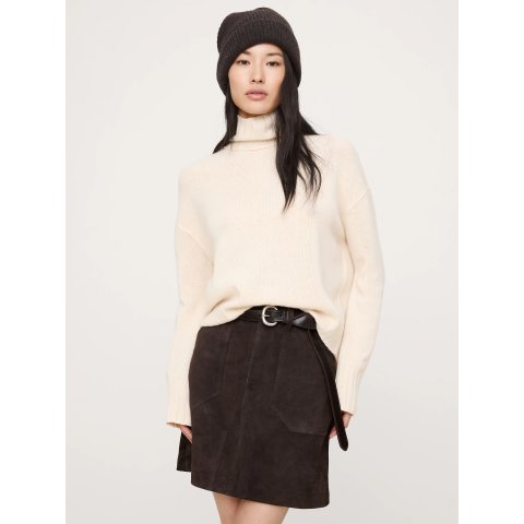 休闲羊绒高领毛衣