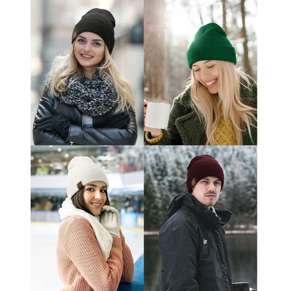 Wmcaps 冬季保暖针织帽｜男女通用弹力款｜送爸妈的小暖礼