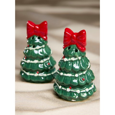圣诞树形盐胡椒罐套装