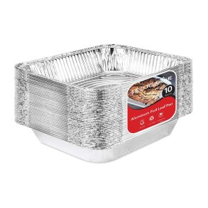 $4.6收10个 随时涨Stock Your Home 方形铝箔烤盘 不脏空气炸锅