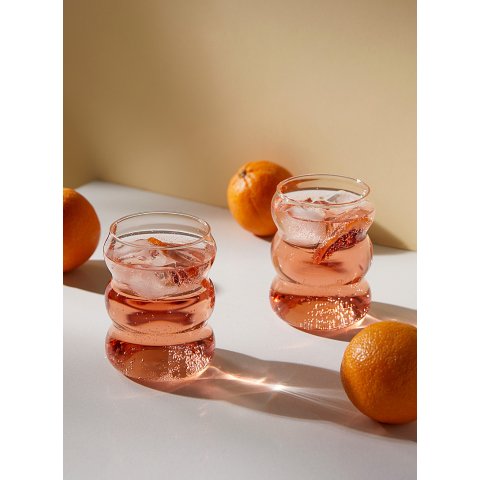 Retro 曲线玻璃杯 2只装
