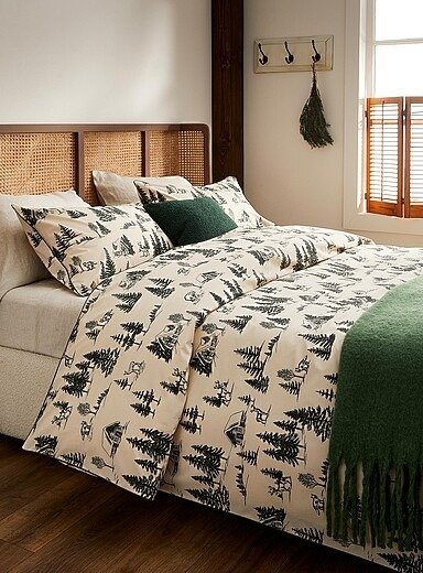 冬季风景纯棉加厚羽绒被套套装