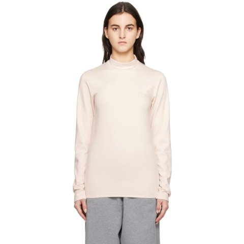 Beige 刺绣长袖T恤