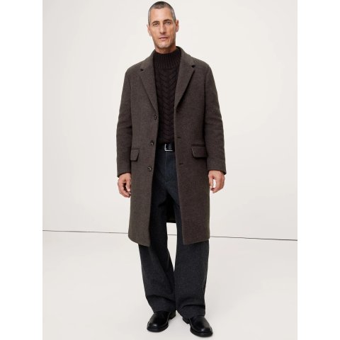 Melton 意大利羊毛混纺大衣