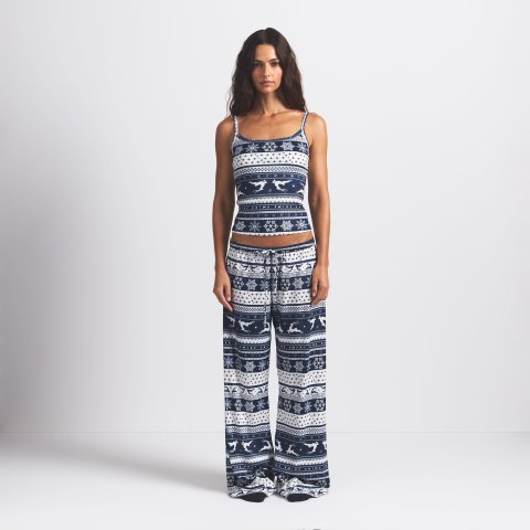 小鹿费尔岛睡裤 海军蓝