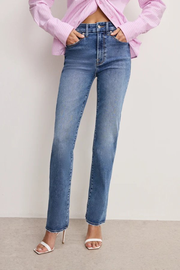 Always Fits 喇叭直筒牛仔裤 