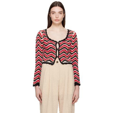 Red V 领开衫针织衫