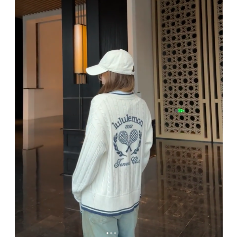 Tennis Club 棒球针织开衫 棉混纺