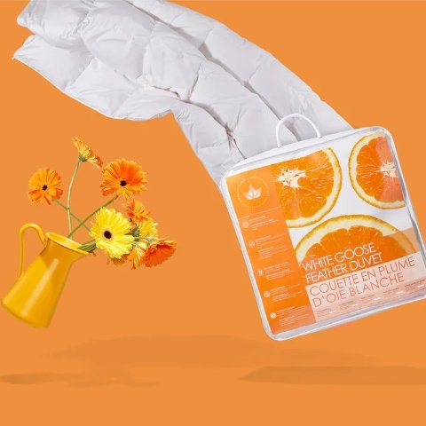 白鹅毛羽绒被