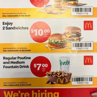 🍟麦当劳coupon回归❗早餐仅$5的G...