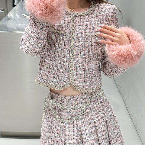 Boucle 毛绒袖夹克