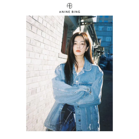 anine bing白鹿关晓彤同款~蓝色 Rory 牛仔夹克

