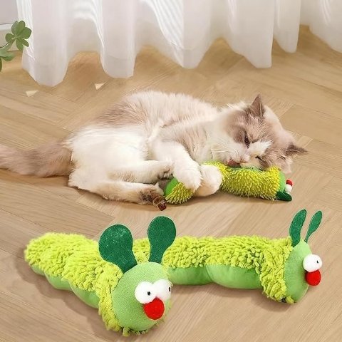 Caterpillar 猫薄荷抱枕 可咀嚼
