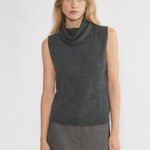 Bare Cashmere 无袖羊绒毛衣