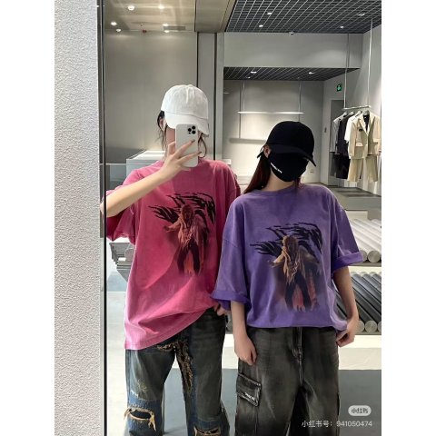 Purple 复古恐怖T恤 紫色