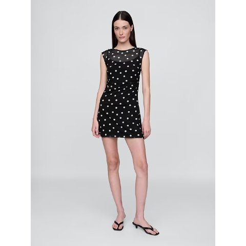 Mesh 迷你连衣裙 黑色