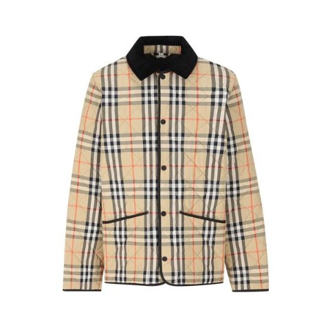 Check Quilted 棉质夹克外套