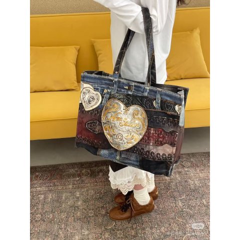 Logo 多色托特包