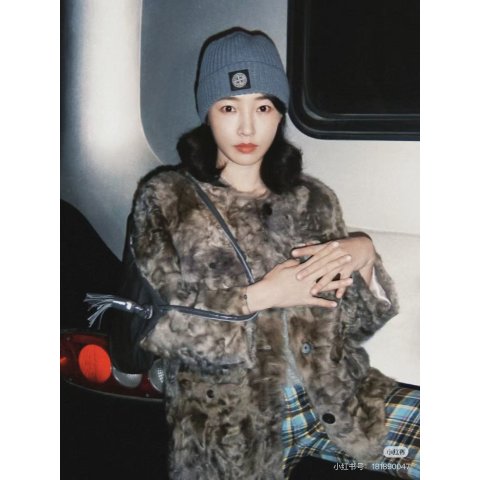 Blue N100002 罗纹针织帽