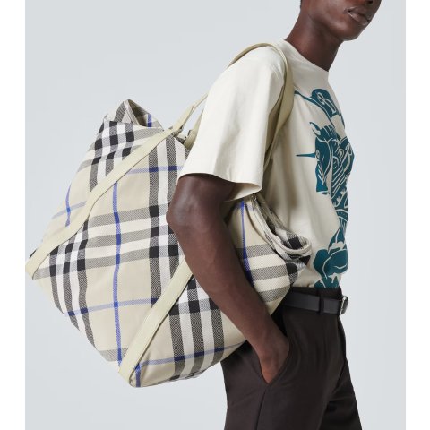 格纹托特包 大号