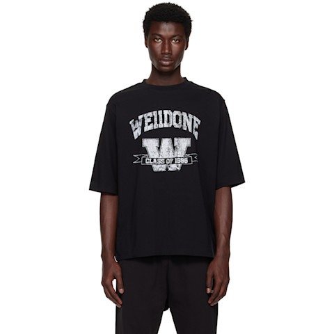 Black Printed 校园T恤