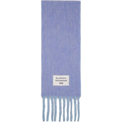 Alpaca双色围巾 蓝紫色